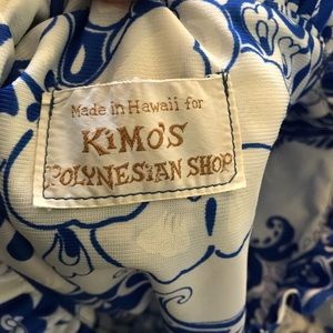Kimos Polynesian Blue White Maxi Dress Size 6 Kimos Polynesian Blue White Maxi Dress Size 6